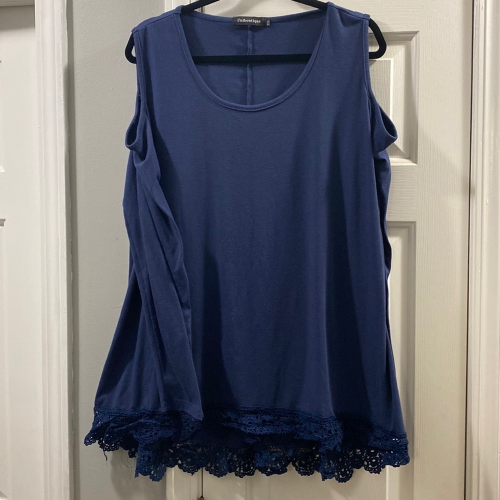Navy XXL navy long sleeve top